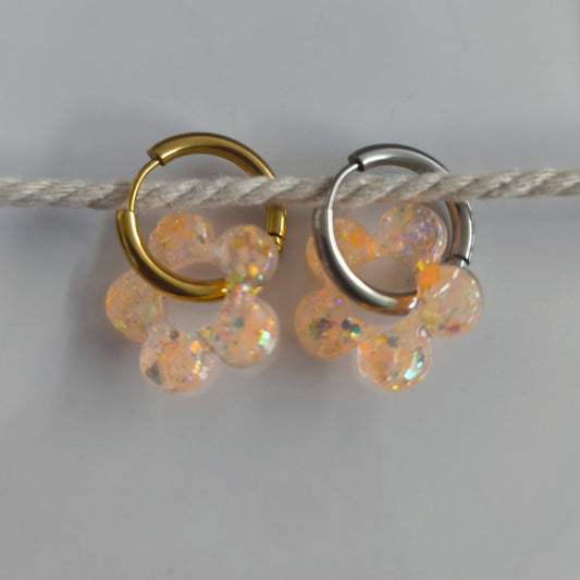 Fleurs à paillettes phosphorescentes #A3a