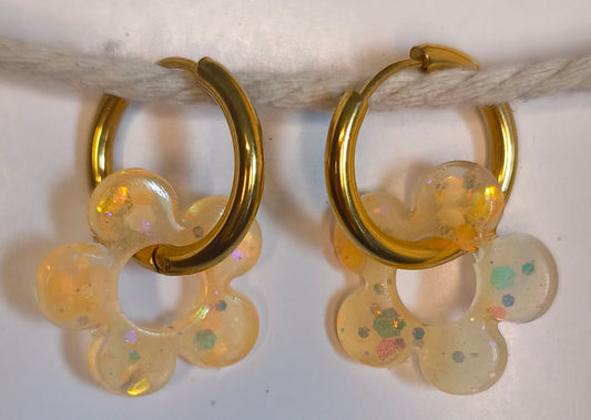 Fleurs phosphorescentes à paillettes #M4a