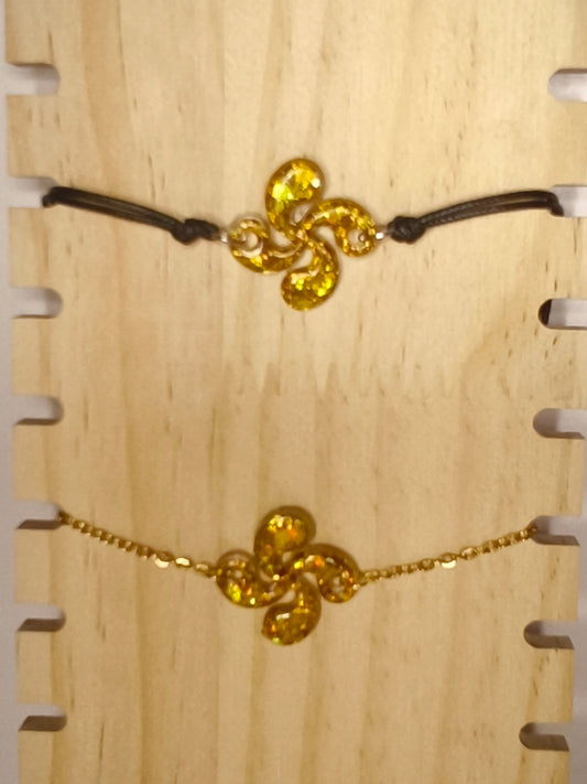 Bracelets à paillettes dorées #B4g